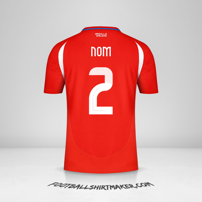 Maillot Chili 2024 -  nom - 2