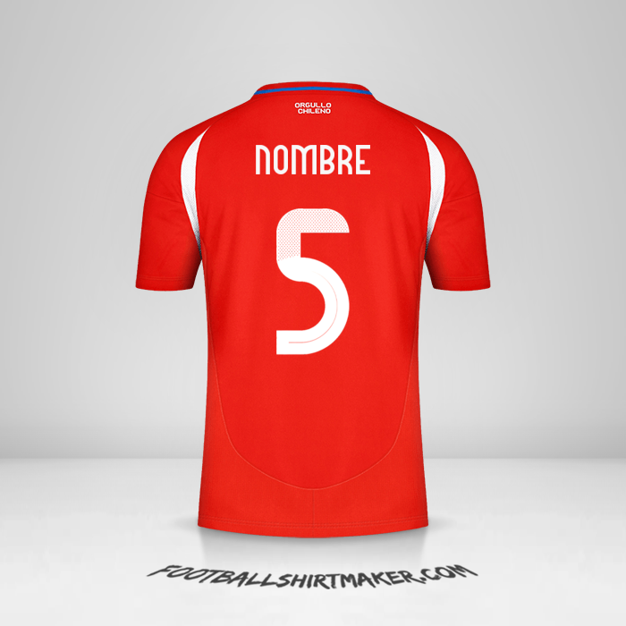 Camiseta Chile 2024 -  nombre - 5