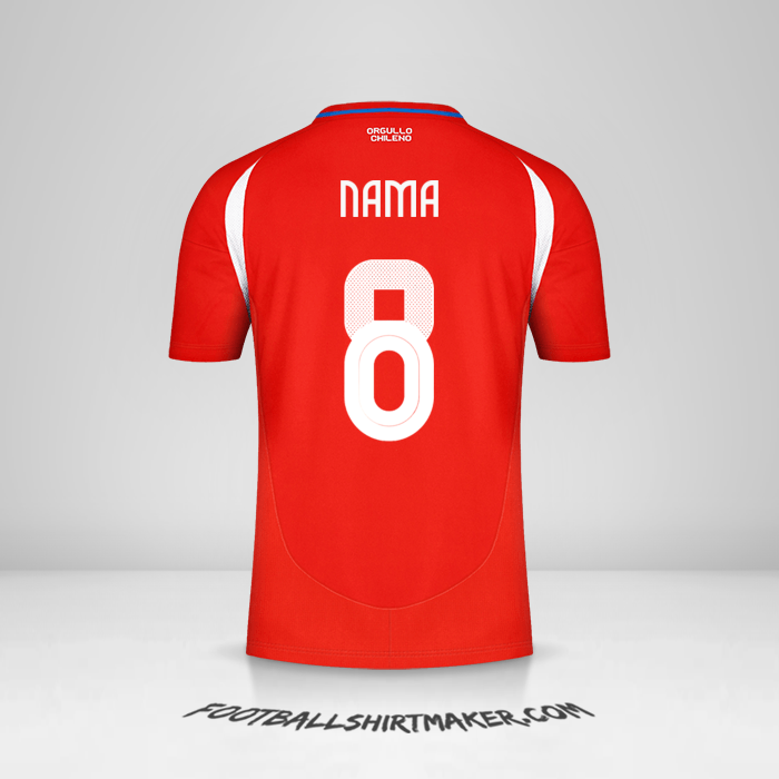 Jersey Cile 2024 -  nama - 8