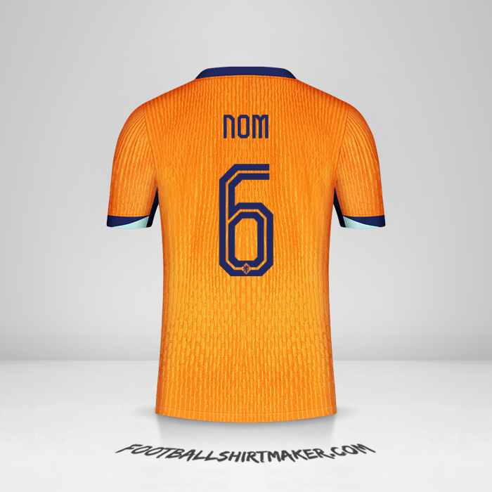 Maillot Pays-Bas 2024 -  nom - 6