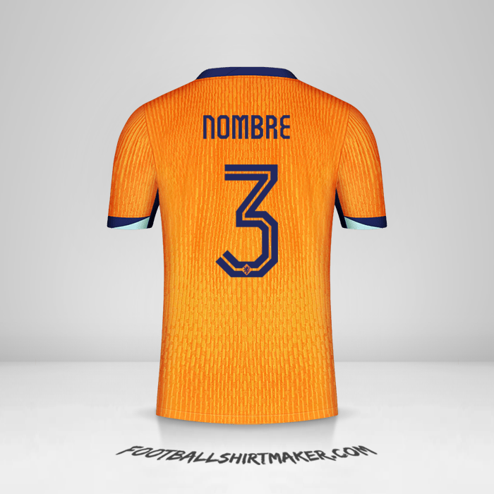 Jersey Paises Bajos 2024 -  nombre - 3