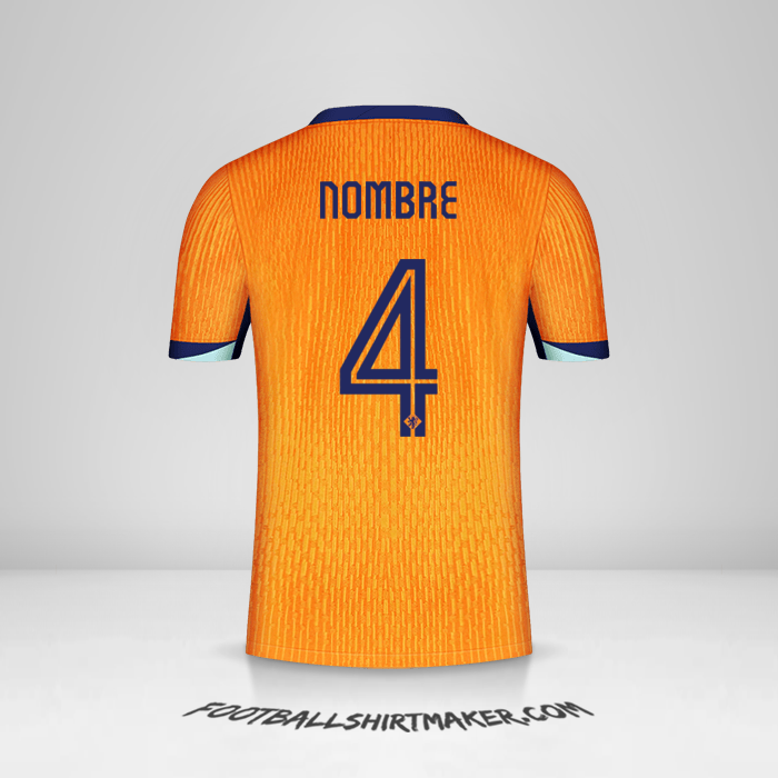 Camiseta Paises Bajos 2024 -  nombre - 4