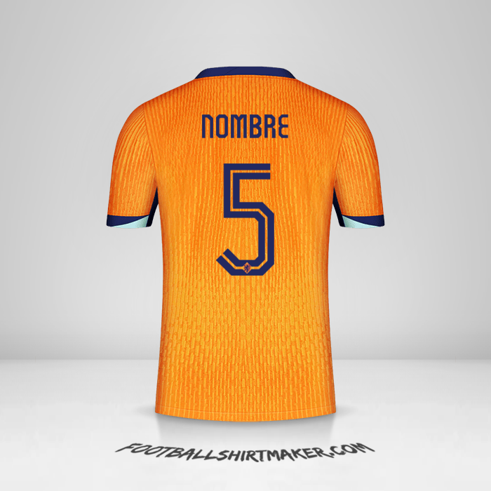 Camiseta Paises Bajos 2024 -  nombre - 5