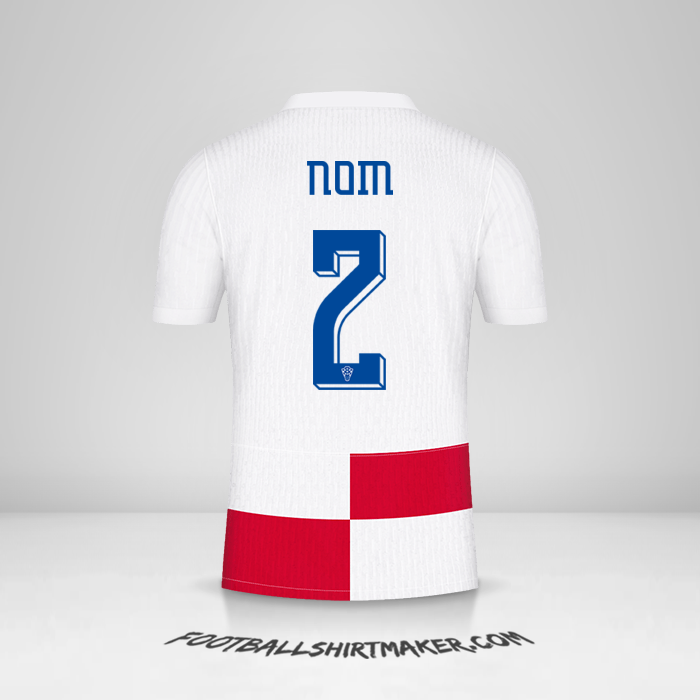 Maillot Croatie 2024 -  nom - 2