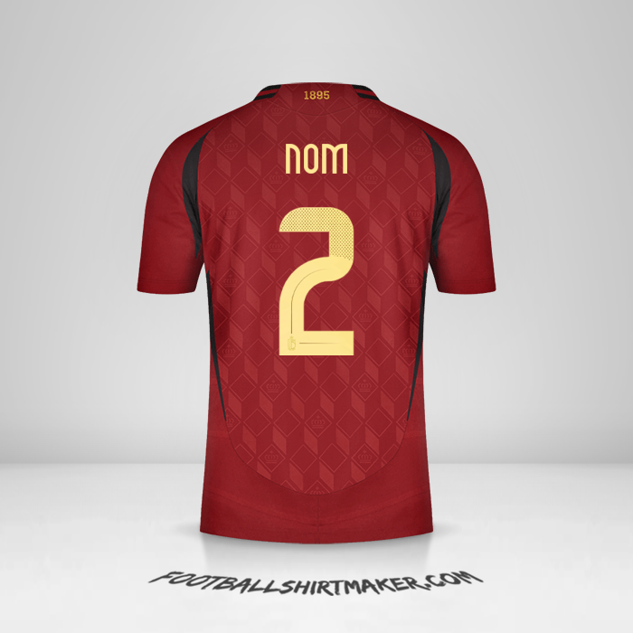Maillot Belgique 2024 -  nom - 2