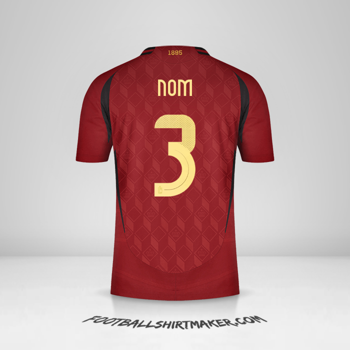 Maillot Belgique 2024 -  nom - 3