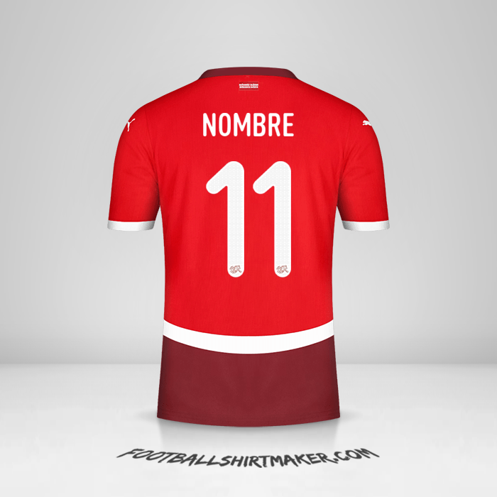 Camiseta Suiza 2024 -  nombre - 11