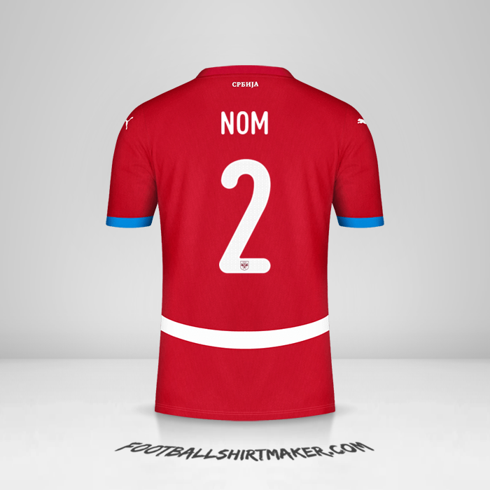 Maillot Serbie 2024 -  nom - 2