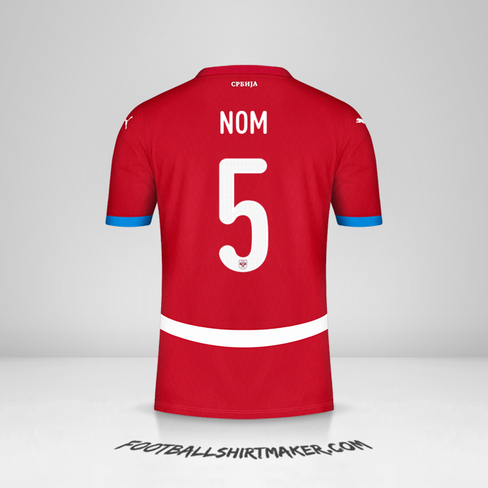 Maillot Serbie 2024 -  nom - 5