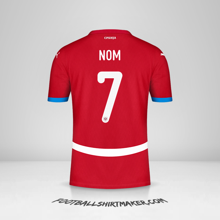 Maillot Serbie 2024 -  nom - 7