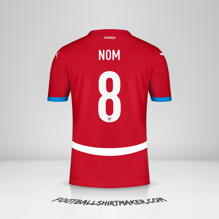 Maillot Serbie 2024 -  nom - 8