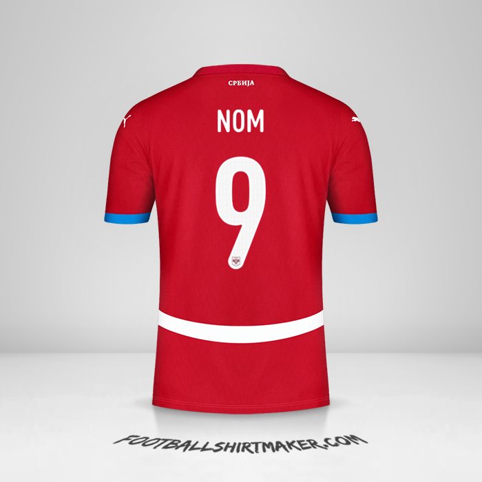 Maillot Serbie 2024 -  nom - 9