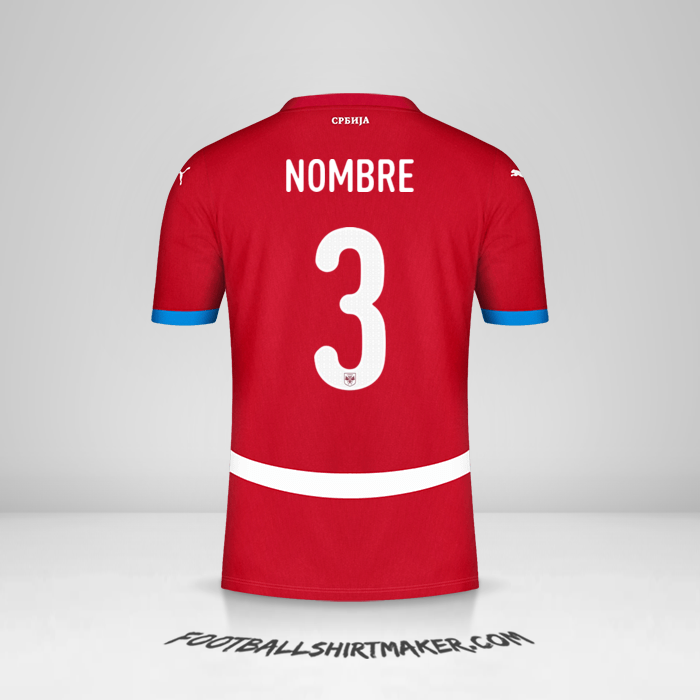 Camiseta Serbia 2024 -  nombre - 3