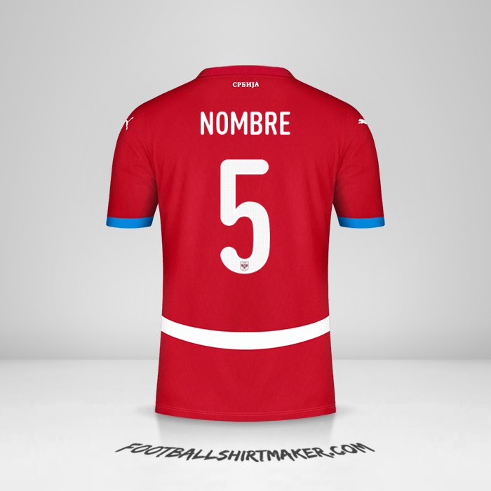 Camiseta Serbia 2024 -  nombre - 5