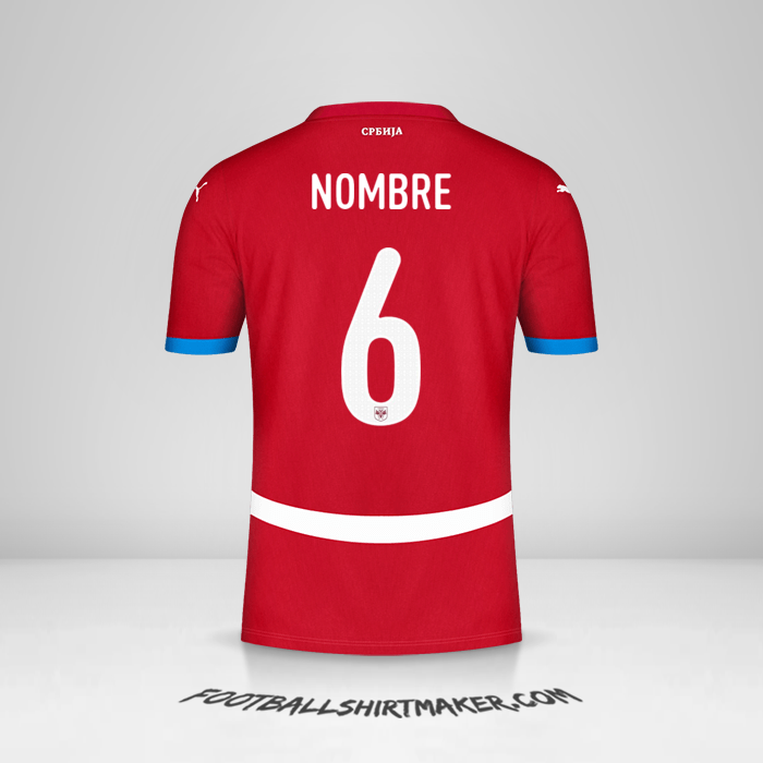 Jersey Serbia 2024 -  nombre - 6