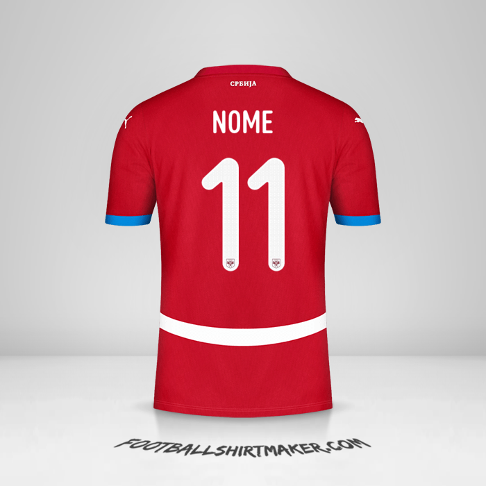 Camisa Sérvia 2024 -  nome - 11
