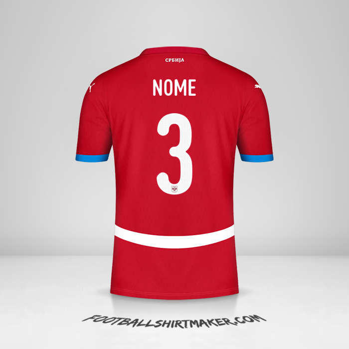 Camisa Sérvia 2024 -  nome - 3