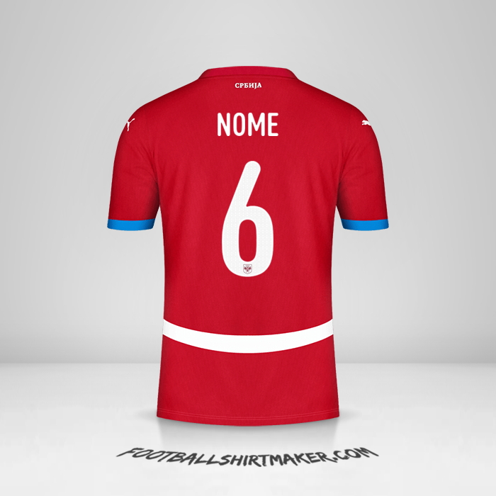 Camisa Sérvia 2024 -  nome - 6
