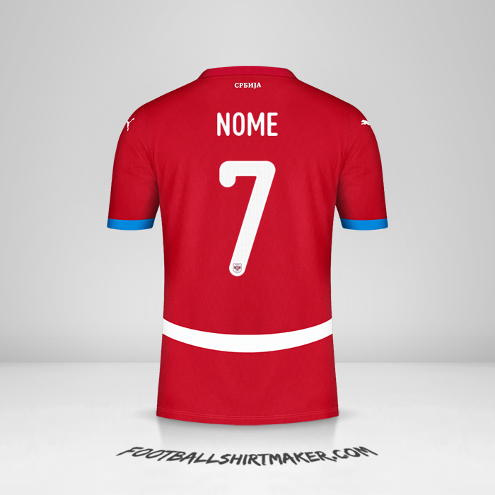 Camisa Sérvia 2024 -  nome - 7