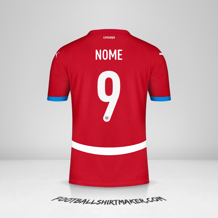 Camisola Sérvia 2024 -  nome - 9