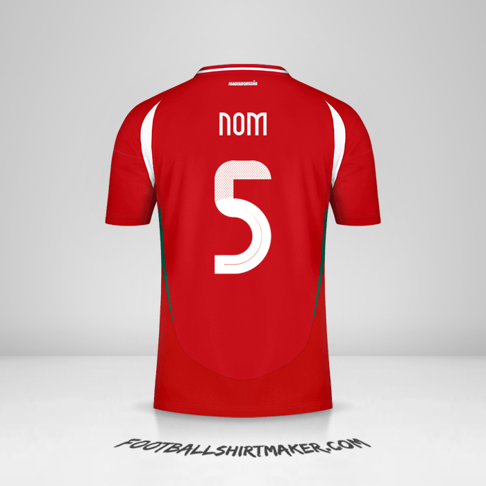 Maillot Hongrie 2024 -  nom - 5