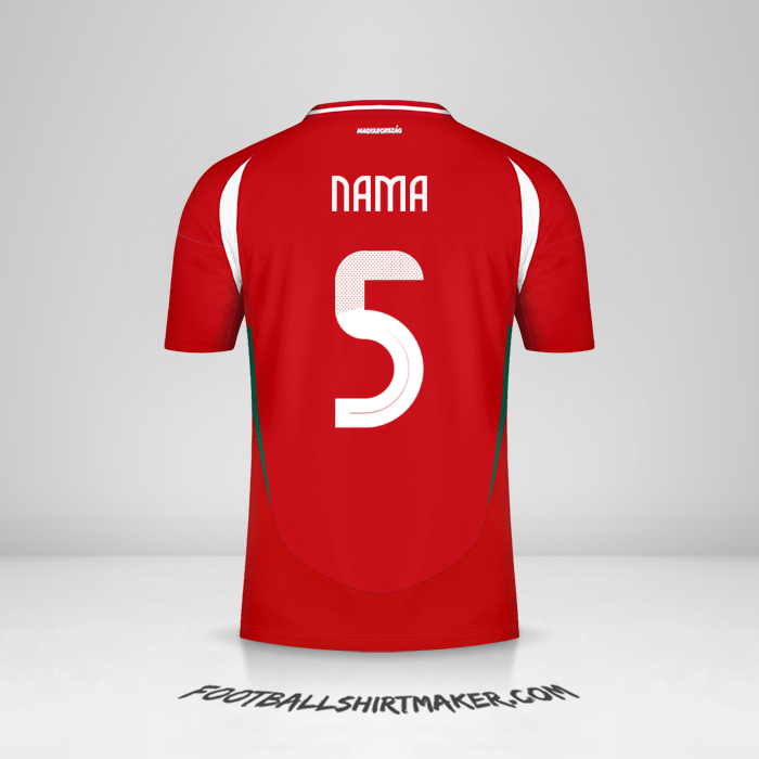Jersey Hongaria 2024 -  nama - 5