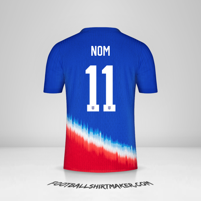 Maillot États-Unis 2024 Extérieur -  nom - 11