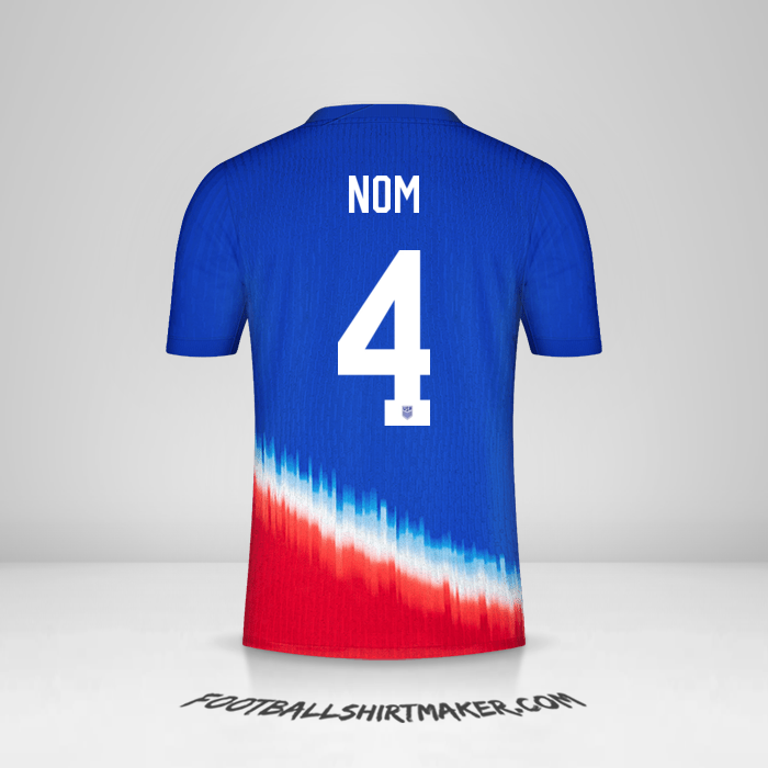 Maillot États-Unis 2024 Extérieur -  nom - 4