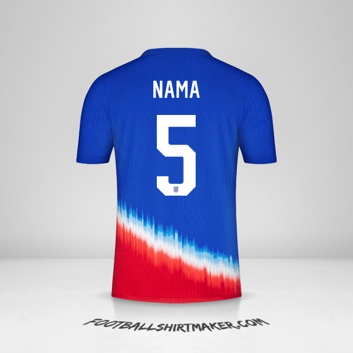 Jersey Amerika Serikat 2024 Alternatif -  nama - 5