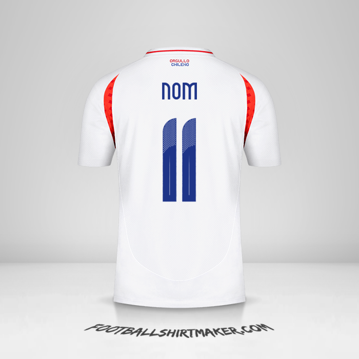 Maillot Chili 2024 Extérieur -  nom - 11