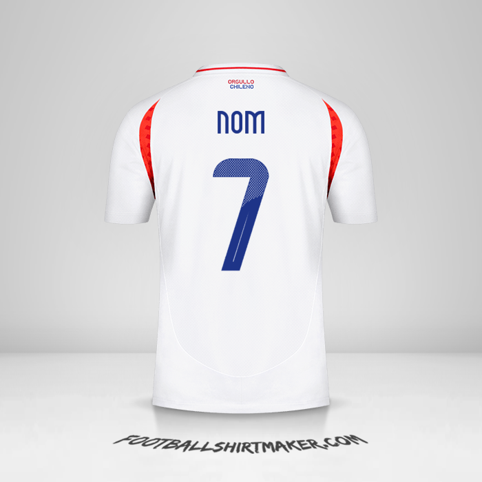 Maillot Chili 2024 Extérieur -  nom - 7