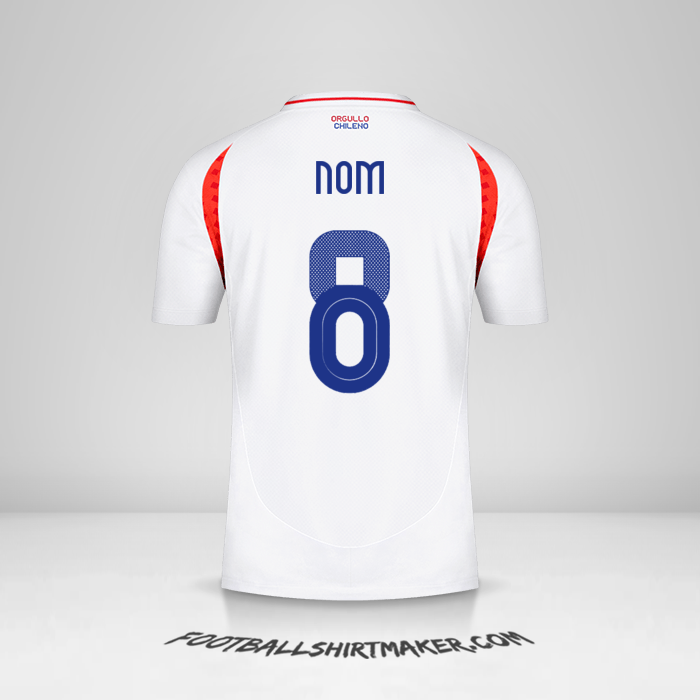 Maillot Chili 2024 Extérieur -  nom - 8