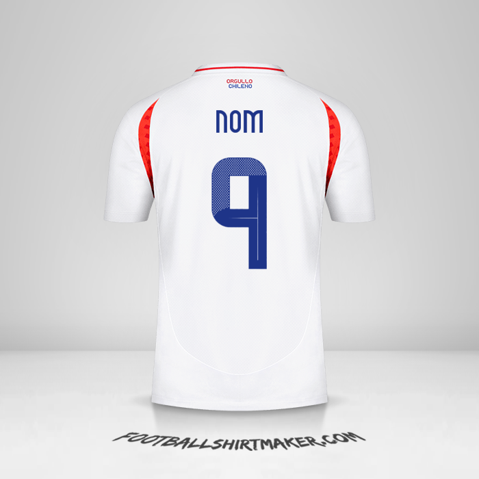 Maillot Chili 2024 Extérieur -  nom - 9