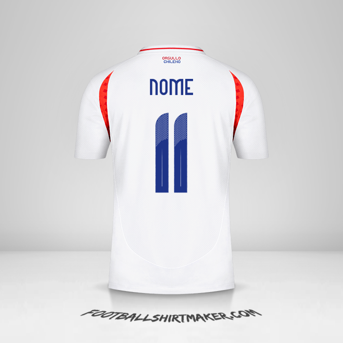 Maglia Cile 2024 Seconda -  nome - 11