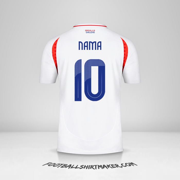 Jersey Cile 2024 Alternatif -  nama - 10
