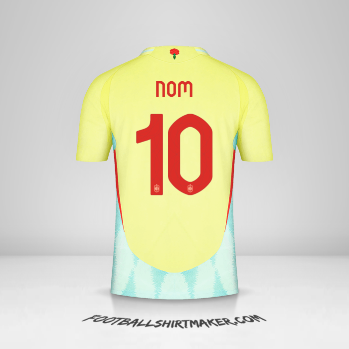 Maillot Espagne 2024 Extérieur -  nom - 10