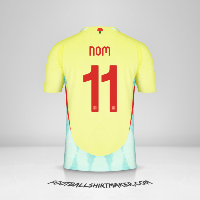 Maillot Espagne 2024 Extérieur -  nom - 11