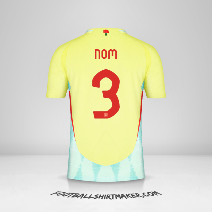Maillot Espagne 2024 Extérieur -  nom - 3