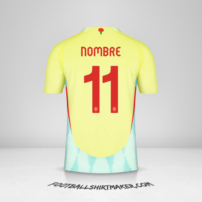 Camiseta España 2024 Visita -  nombre - 11