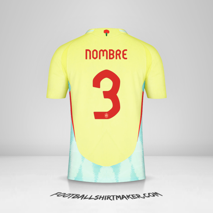 Camiseta España 2024 Visita -  nombre - 3