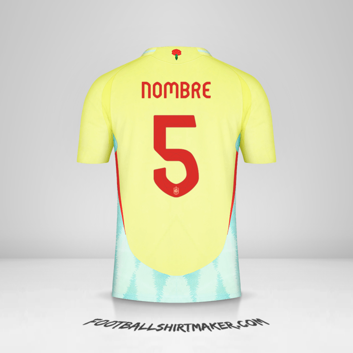 Camiseta España 2024 Visita -  nombre - 5