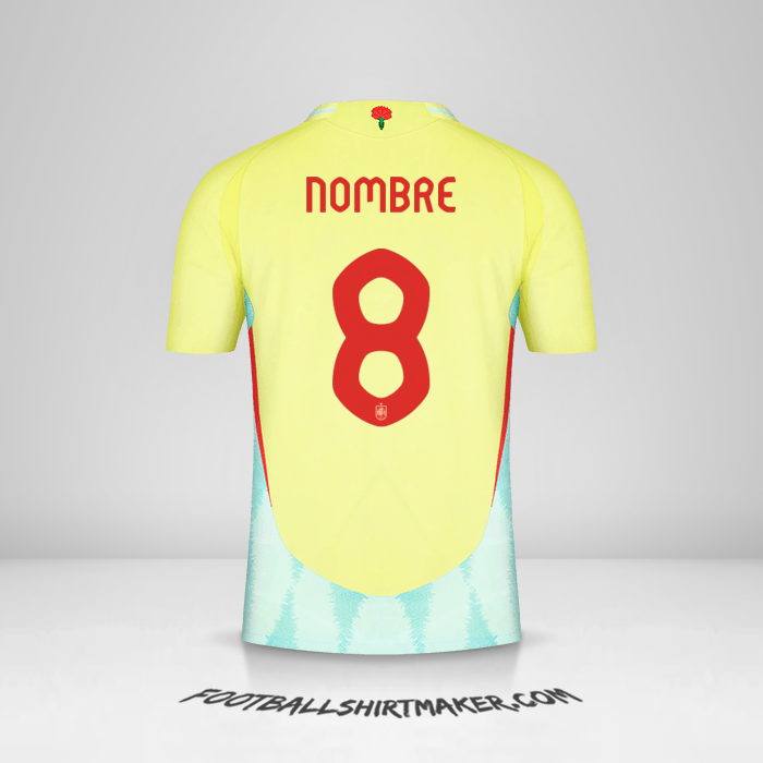 Camiseta España 2024 Visita -  nombre - 8