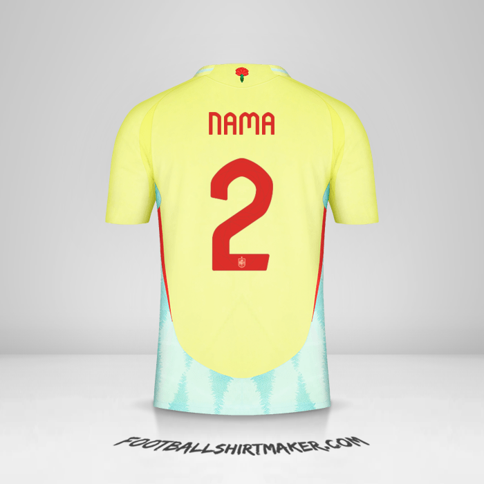 Jersey Spanyol 2024 Alternatif -  nama - 2