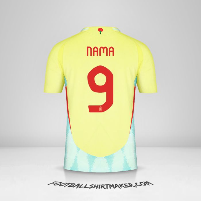 Jersey Spanyol 2024 Alternatif -  nama - 9