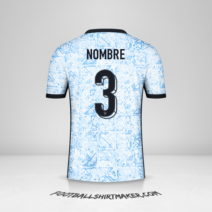 Camiseta Portugal 2024 Visita -  nombre - 3