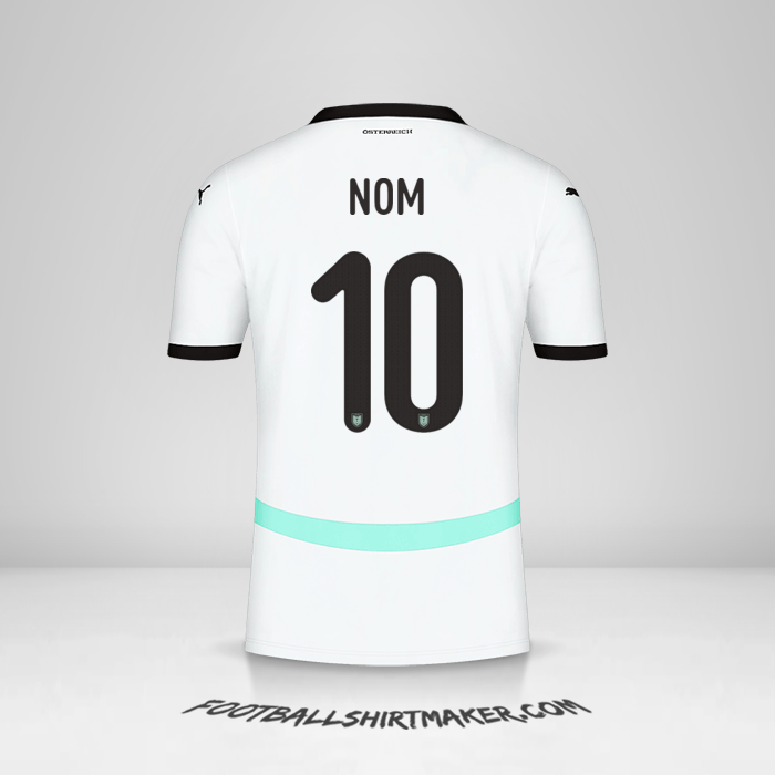Maillot Autriche 2024 Extérieur -  nom - 10