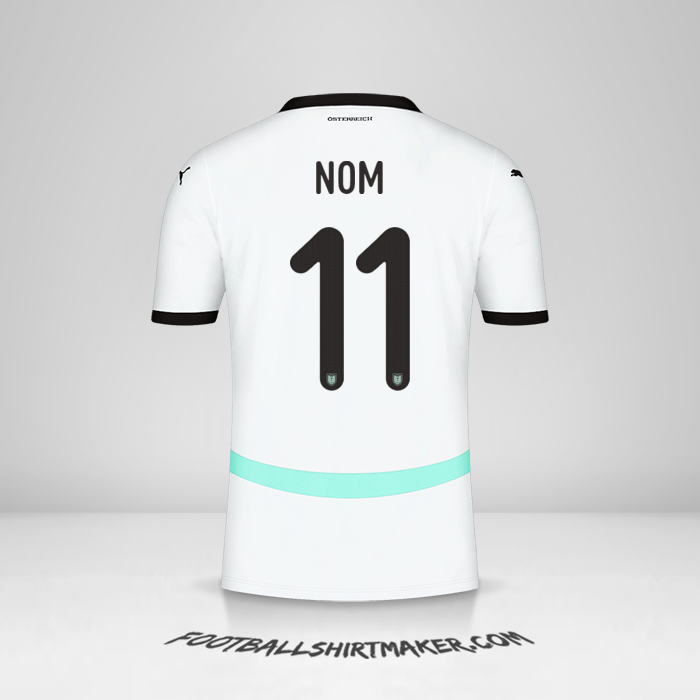 Maillot Autriche 2024 Extérieur -  nom - 11