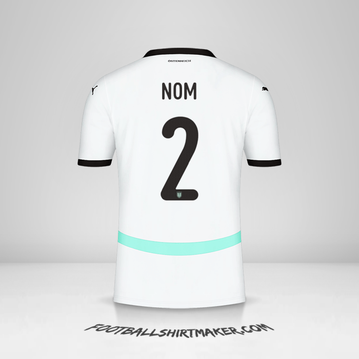Maillot Autriche 2024 Extérieur -  nom - 2