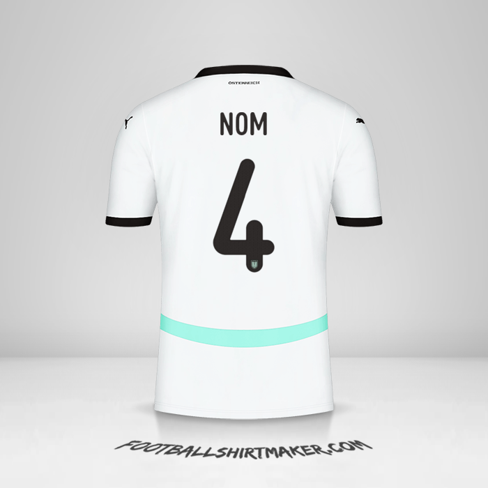 Maillot Autriche 2024 Extérieur -  nom - 4