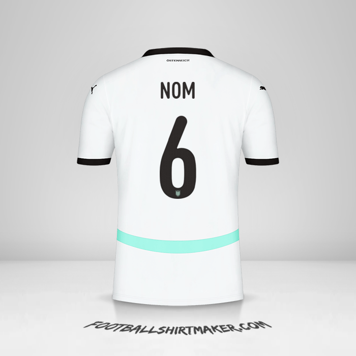 Maillot Autriche 2024 Extérieur -  nom - 6
